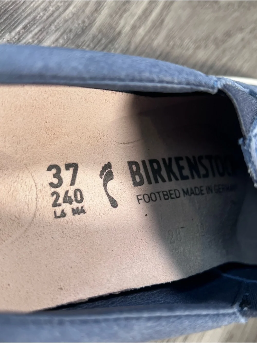 New Birkenstock Oswego Low top suede women’s sneaker shoes Blue Size 6 US /37 EU